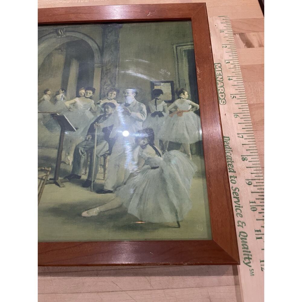 EDGAR DEGAS BALLERINAS SET OF TWO VINTAGE FRAMED ART PRINTS - Picture 11 of 13